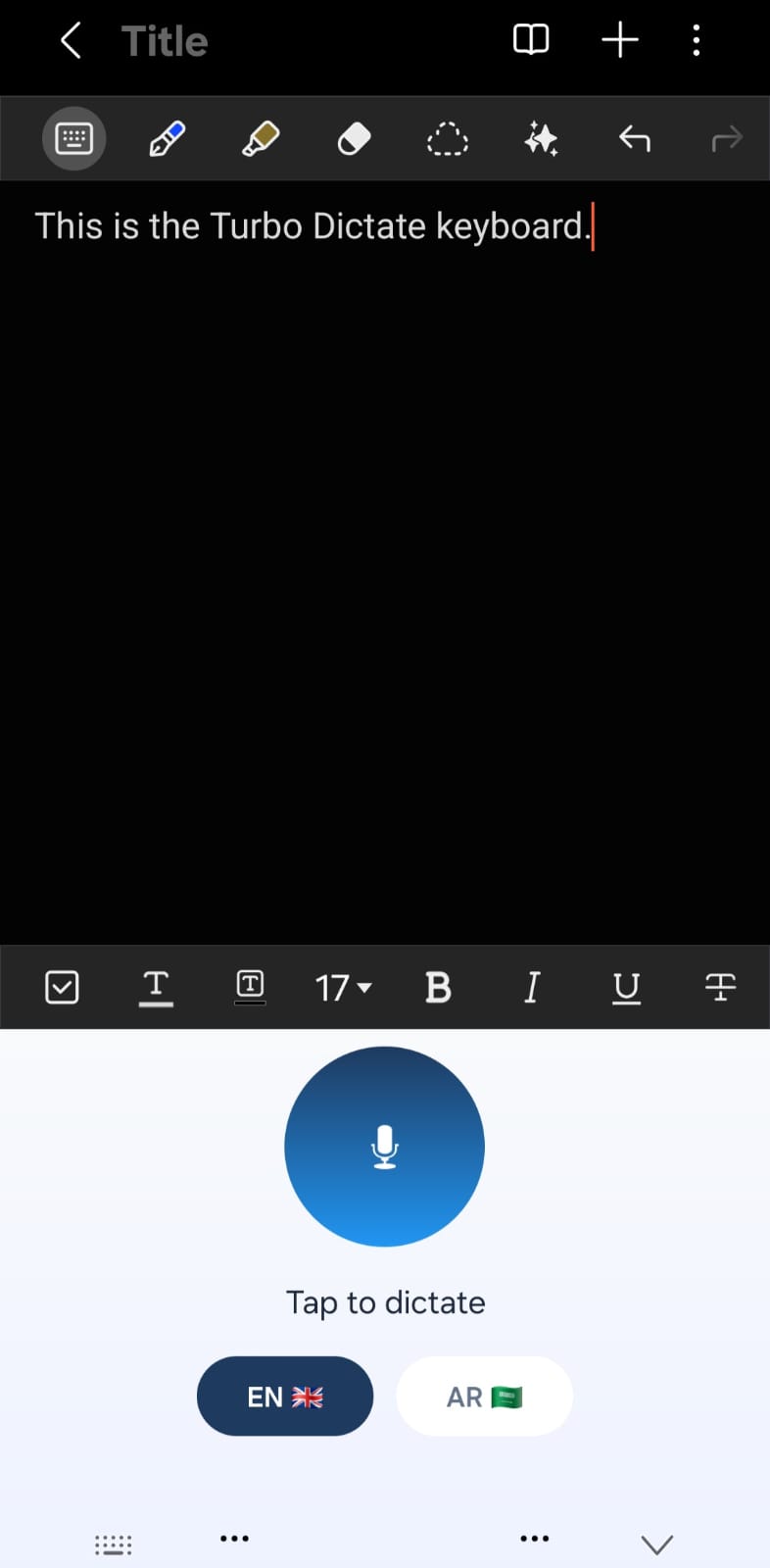 TurboDictate Keyboard